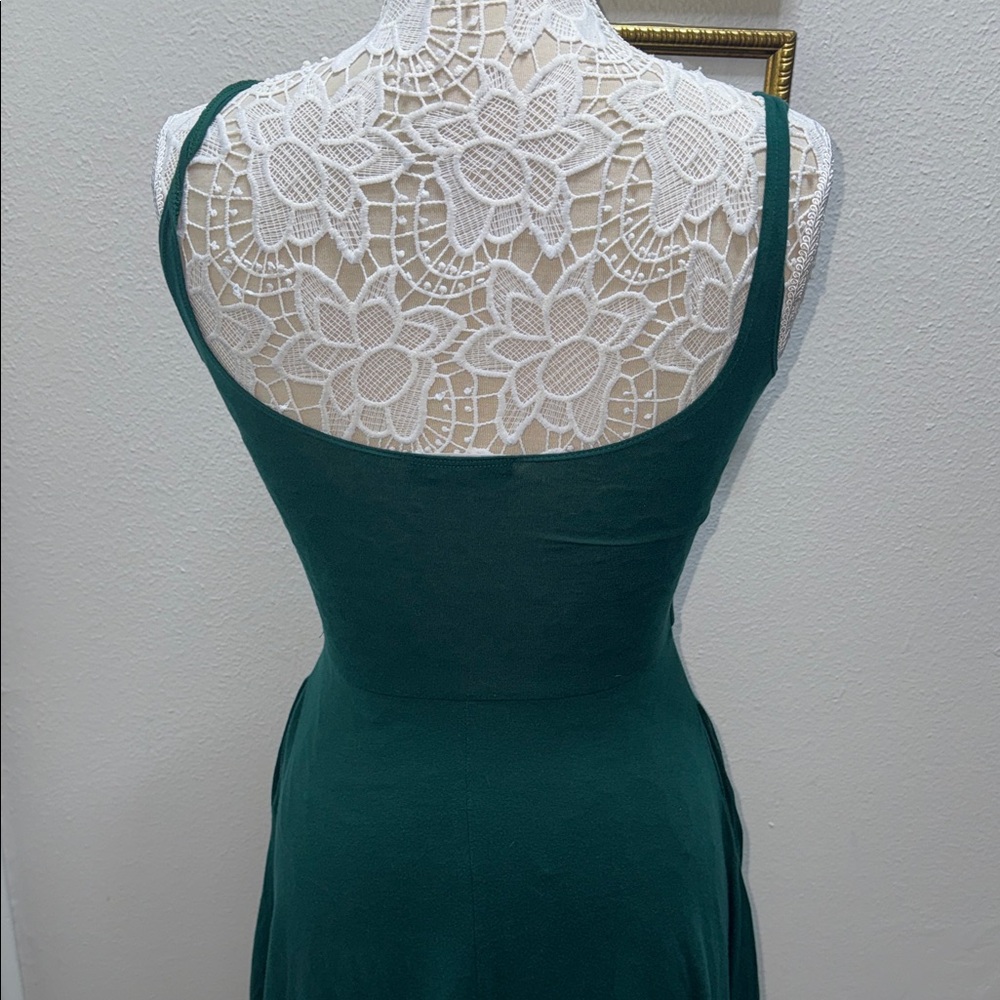 Reformation Deep Green Sleeveless Midi Dress - Picture 5 of 6